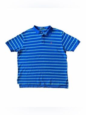 Polo Ralph Lauren Striped Polo Shirt Blue Green XXL